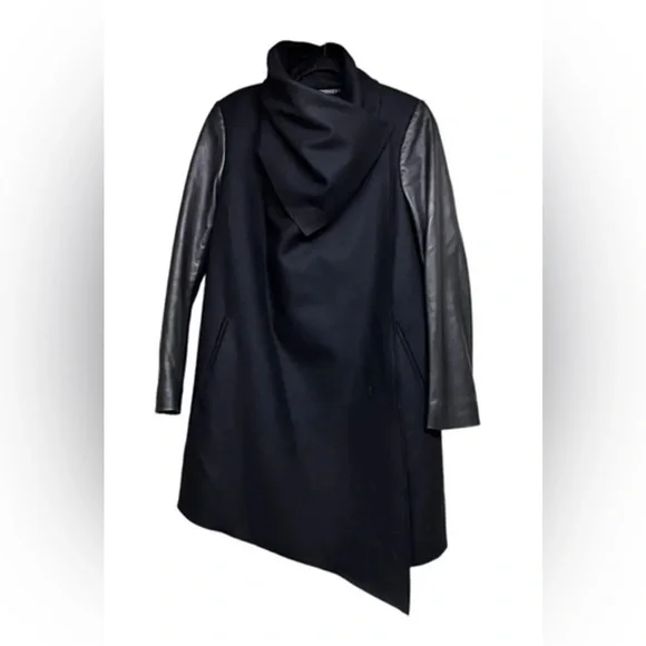 AllSaints Hyde Monument CoatKendall Jenner Worn StyleVegan Leather Sleeves